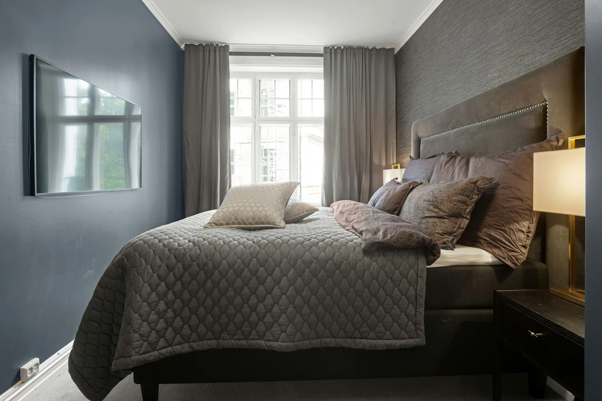 Luxury accent wall wallpaper installation in Santa Ana, CA
