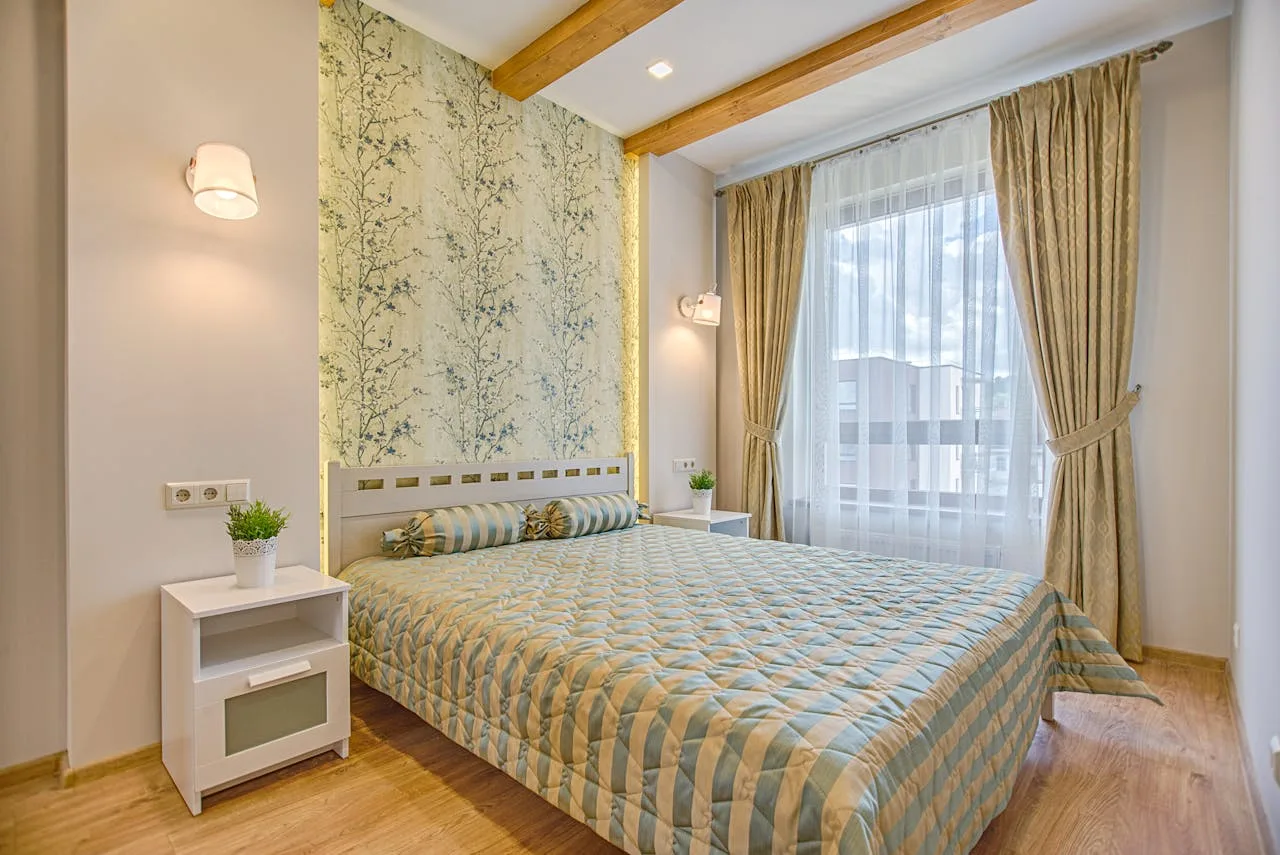 Bedroom wallpaper installation by TopNotch in Los Angeles