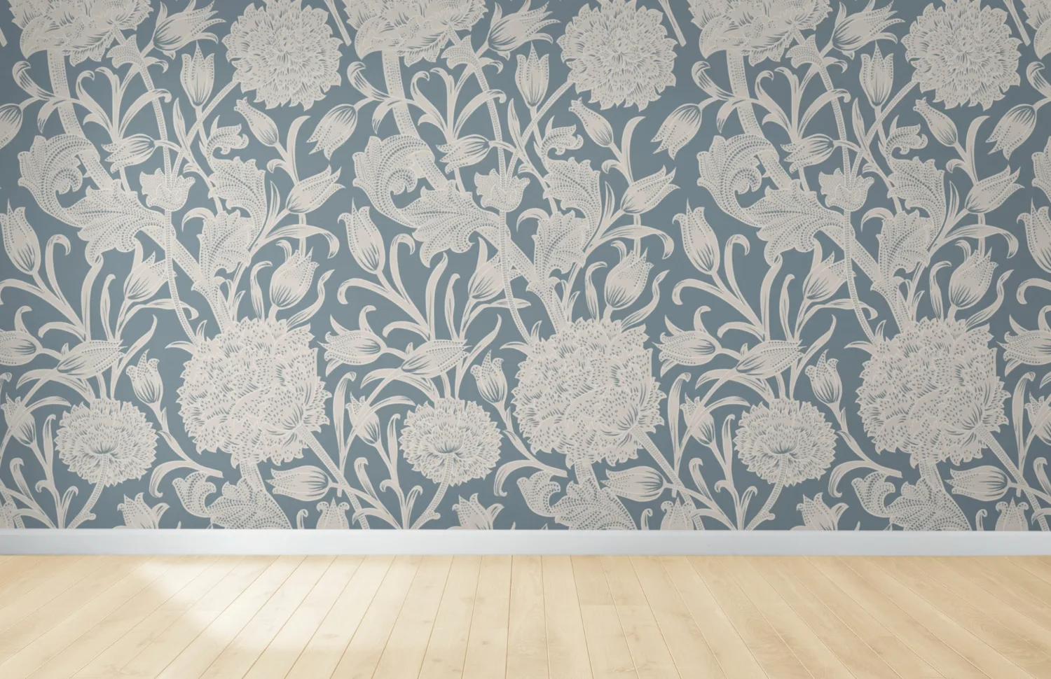 Classic floral wallpaper installation in Los Angeles area