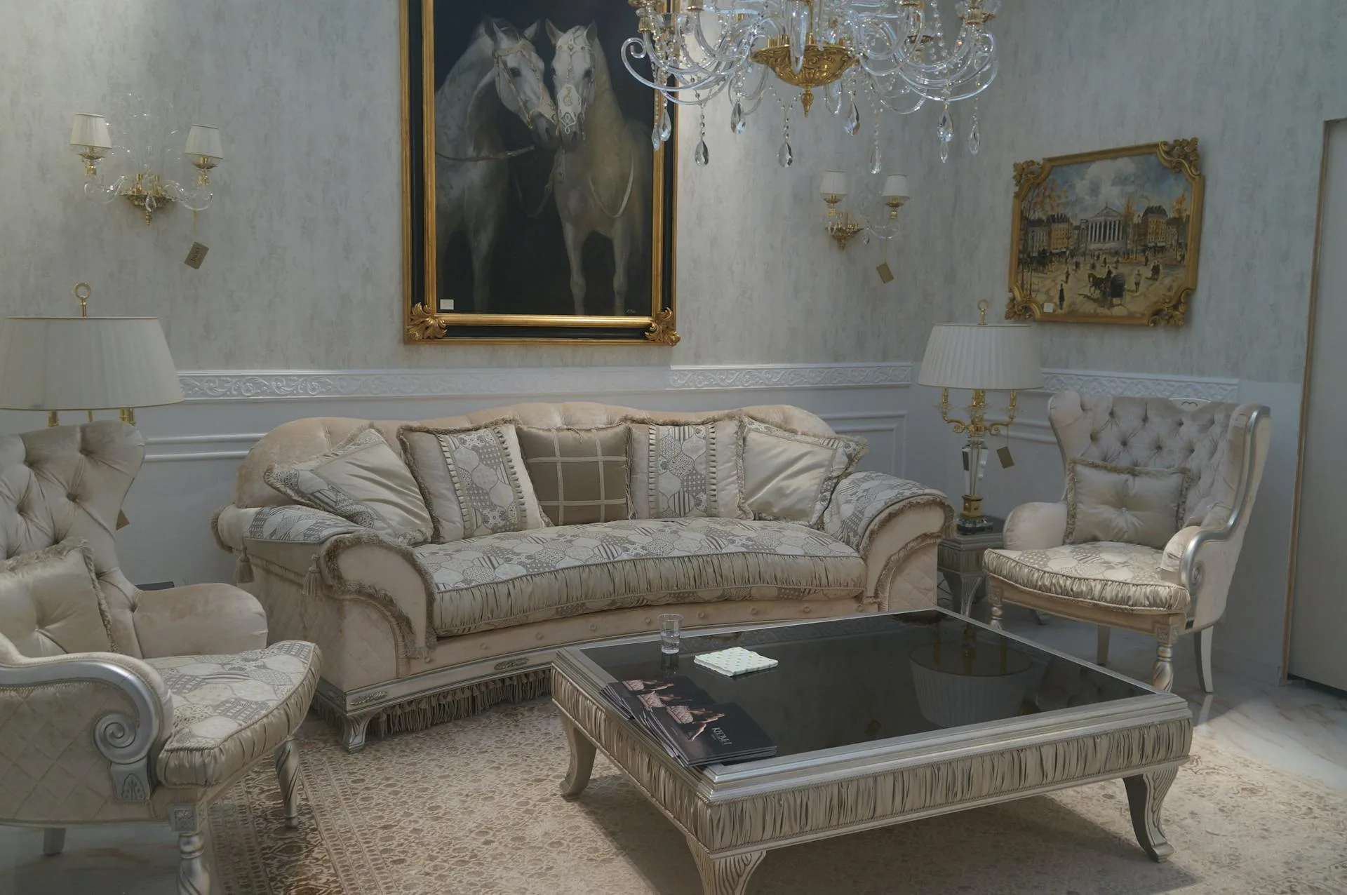 Decorative wallpaper installation in Los Angeles residence